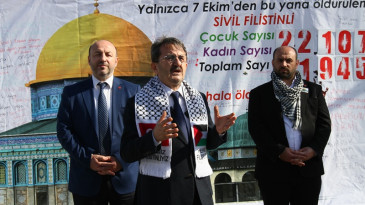Saadetli Gençlerin ‘Filistin’deki Zulme Dur De!’ Etkinliğinde İsrail Katliamları Protesto Edildi…