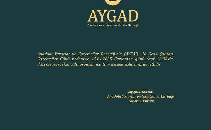 AYGAD’dan 10 Ocak Çalışan Gazeteciler Günü’ne Özel Kahvaltı Daveti