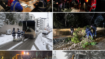 KARTAL BELEDİYESİ EKİPLERİ KARLA MÜCADELE ÇALIŞMALARINI ARALIKSIZ SÜRDÜRÜYOR