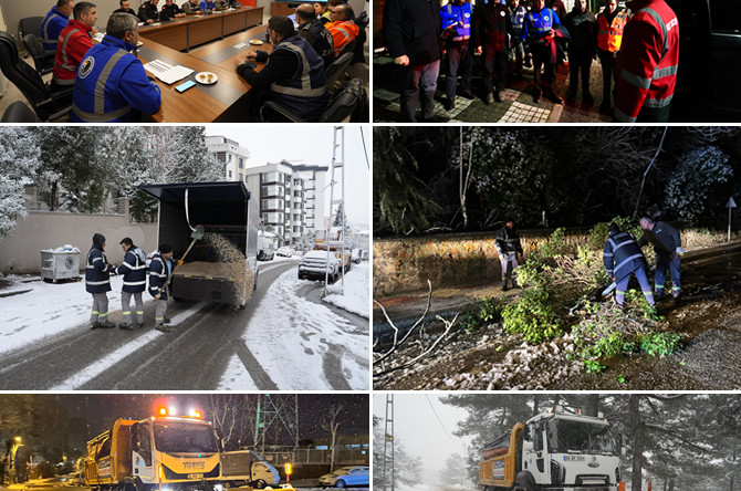 KARTAL BELEDİYESİ EKİPLERİ KARLA MÜCADELE ÇALIŞMALARINI ARALIKSIZ SÜRDÜRÜYOR