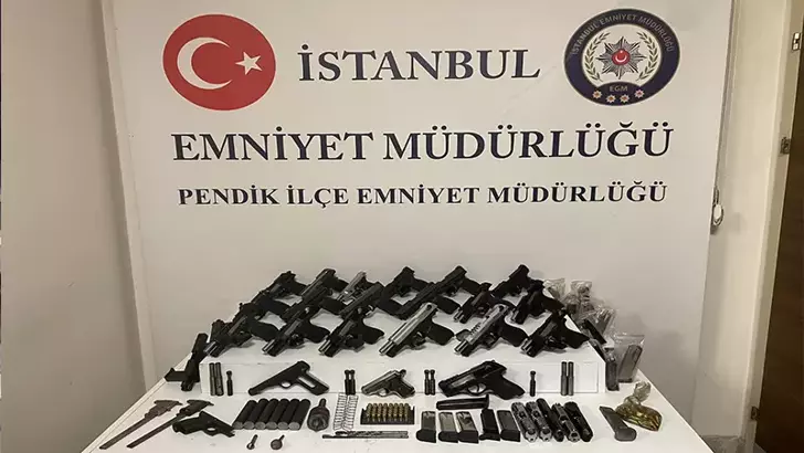 Pendik’te kaçak silah atölyesine operasyon; 2 gözaltı