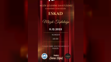 ESKAD Müzik Topluluğu’ndan 11 Aralık’ta Müzikseverleri Bekliyor