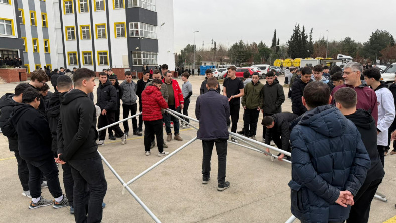 6 Şubat Depremlerinin Yıl Dönümünde Tatbikat Yaptılar