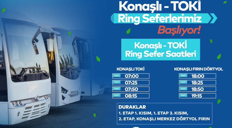 Tuzla Belediyesi’nden Konaşlı TOKİ ve çevresine ücretsiz ring hizmeti