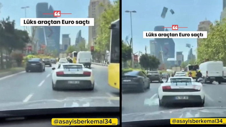İstanbul’da pes dedirten görgüsüzlük: Camdan euro saçtı