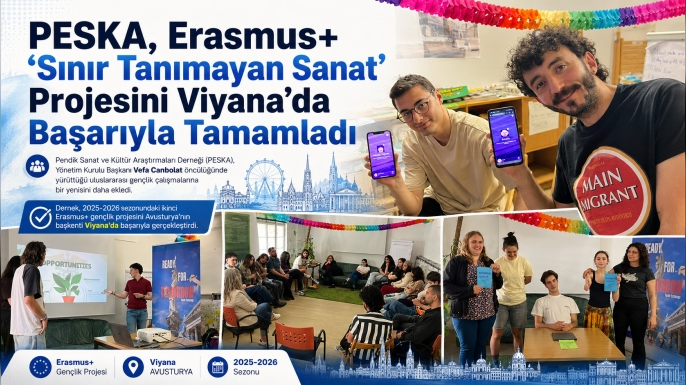 PESKA, Erasmus+ “Sınır Tanımayan Sanat” Projesini Viyana’da Başarıyla Tamamladı