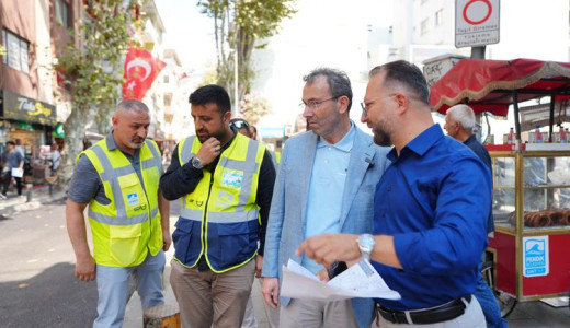 Pendik Belediye Başkanı Ahmet Cin, Çarşıdaki Asfalt Yenileme Çalışmalarını Yerinde İnceledi