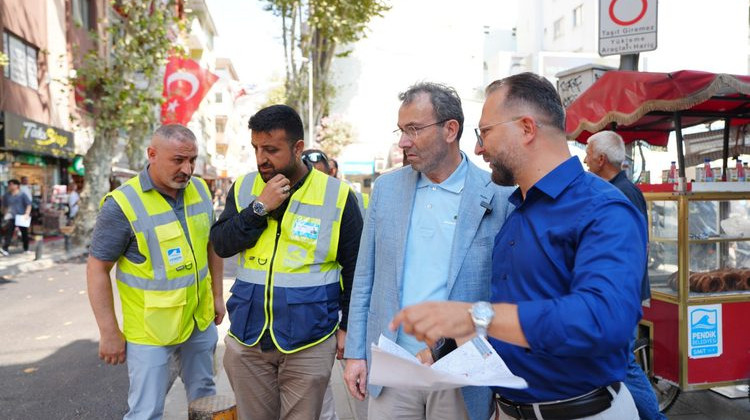 Pendik Belediye Başkanı Ahmet Cin, Çarşıdaki Asfalt Yenileme Çalışmalarını Yerinde İnceledi