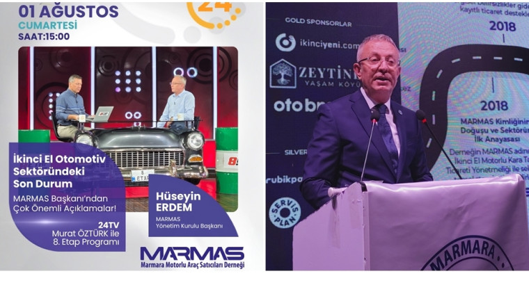 MARMAS Yönetim Kurulu Başkanı Hüseyin Erdem, 24 TV Ekranlarında Murat Öztürk’ün Hazırlayıp Sunduğu 8. Etap Programına Konuk Oluyor.
