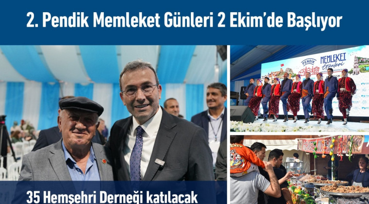  Pendik Memleket Günleri, 2 Ekim’de Başlıyor 35 Hemşehri Derneği katılacak