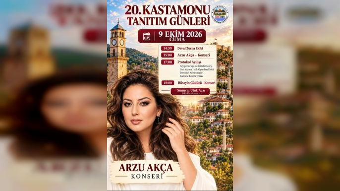 Pendikli Sanatçı Arzu Akça, Kastamonu Tanıtım Günleri’nde Sahne Alacak